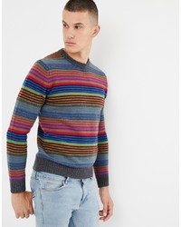 United Colors of Benetton Multi Stripe Mix Wool Jumper