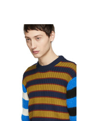 Kenzo Multicolor Colorblock Striped Meto Sweater