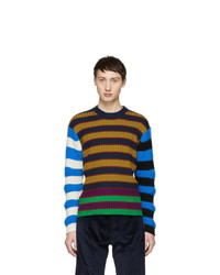 Kenzo Multicolor Colorblock Striped Meto Sweater