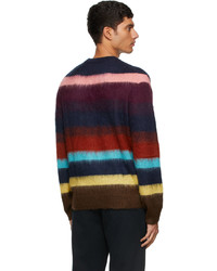 Ps By Paul Smith Multicolor Ombre Stripe Mohair Sweater
