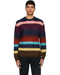 Ps By Paul Smith Multicolor Ombre Stripe Mohair Sweater