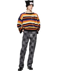 Charles Jeffrey Loverboy Multicolor Stripe Slash Sweater