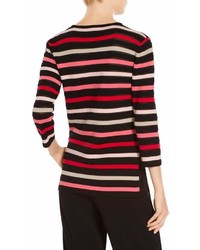 St. John Ombre Color Stripe Knit Sweater