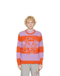 Marc Jacobs Orange And Purple Heaven By Crazy Daisy Striped Sweater