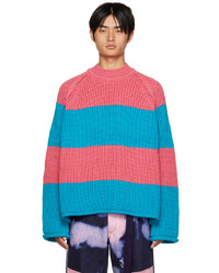 Kidill Pink Blue Border Sweater