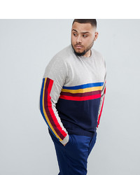 ASOS DESIGN Plus Jumper With Chest And Sleeve Stripes