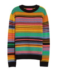 The Elder Statesman Quarter Stripe Cashmere Sweater