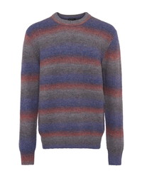 French Connection Space Dye Stripe Crewneck Sweater