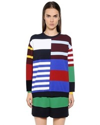Stella McCartney Patchwork Stripes Viscose Blend Sweater