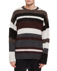 AllSaints Striley Striped Wool Blend Sweater