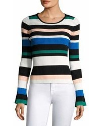 Striped Bell Sleeve Sweater