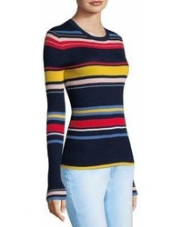 Frame Striped Long Sleeve Sweater