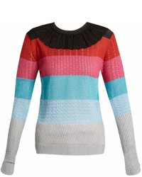 Marco De Vincenzo Striped Lurex Knit Sweater