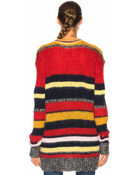ALEXACHUNG Striped Mohair Sweater