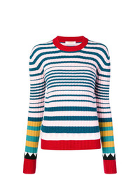 La Doublej Striped Rib Sweater