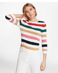 Brooks Brothers Striped Shimmer Knit Sweater