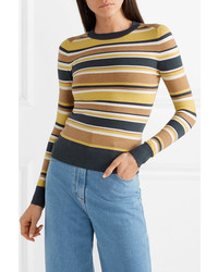 JoosTricot Striped Stretch Cotton Blend Sweater