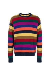 Men's Multi colored Horizontal Striped Crew-neck Sweaters by Etro | Men ...