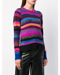 Marc Jacobs Striped Tie Neck Cashmere Sweater