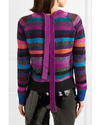 Marc Jacobs Tie Back Striped Cashmere Sweater