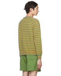 Bode Yellow Green Stripe Sweater