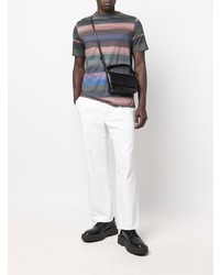 Paul Smith Check Print Striped T Shirt