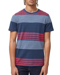 French Connection Dragged Stripe Crewneck T Shirt