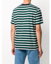 Helmut Lang Logo Print Striped T Shirt