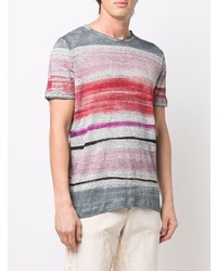 Avant Toi Multi Stripe Linen T Shirt