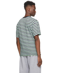 Aries Multicolor Striped Temple T Shirt