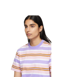 Noah NYC Pink Surf Stripe T Shirt