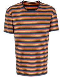 Paul Smith Stripe Print Jersey Knit T Shirt
