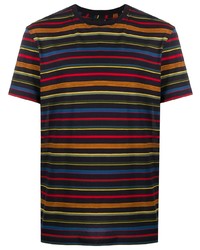 PS Paul Smith Stripe Print Round Neck T Shirt