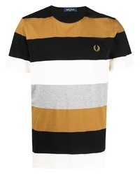 Fred Perry Stripe Print T Shirt