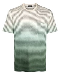 Roberto Collina Striped Gradient Effect T Shirt
