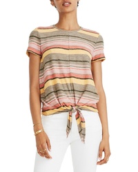 Madewell Texture Thread Modern Tie Front Top