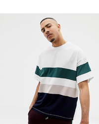 ASOS DESIGN Tline T Shirt With Colour Block In White