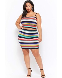 Forever 21 Plus Size Multicolor Striped Cropped Cami