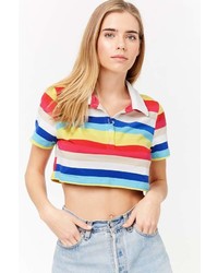 Forever 21 Striped Crop Top