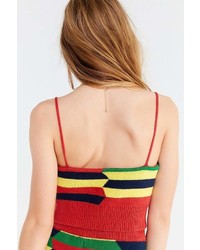 Urban Outfitters Uo Birds Eye Striped Cropped Tank Top