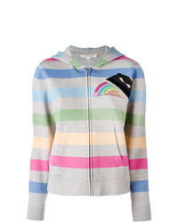 Multi colored Horizontal Striped Hoodie