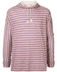 Marni Striped Hooded Long Sleeved T Shirt