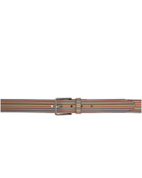 Multi colored Horizontal Striped Leather Belt