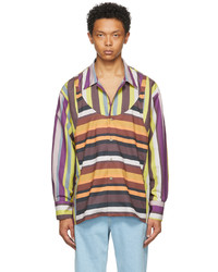 Phlemuns Multicolor Striped Slip Up Shirt