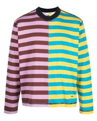 Sunnei Colour Block Striped Long Sleeve T Shirt