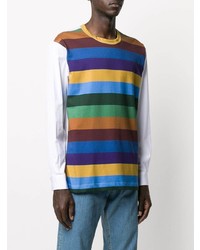 Comme Des Garcons SHIRT Comme Des Garons Shirt Striped Colour Block T Shirt