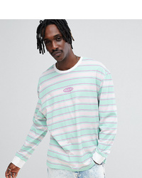 Puma Organic Cotton Retro Stripe Long Sleeve T Shirt In Pink At Asos