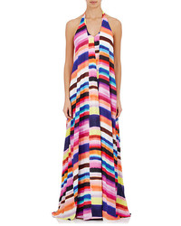Multi colored Horizontal Striped Maxi Dress