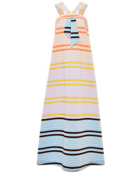Suno Neon Stripe Faux Tie Maxi Dress