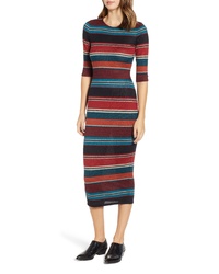Sentimental NY Knit Stripe Midi Dress